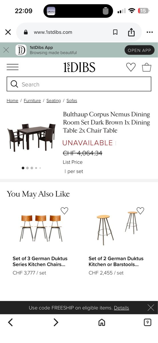 Set di tavolo e panche: Original Bulthaup Solid Wood Dining Table Set with 5 Chairs – Usato da Uhwiesen venduto da CelineDior 8