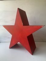 Stern „Texas Lone Star“ rot aus Holz Länge ca. 56 cm