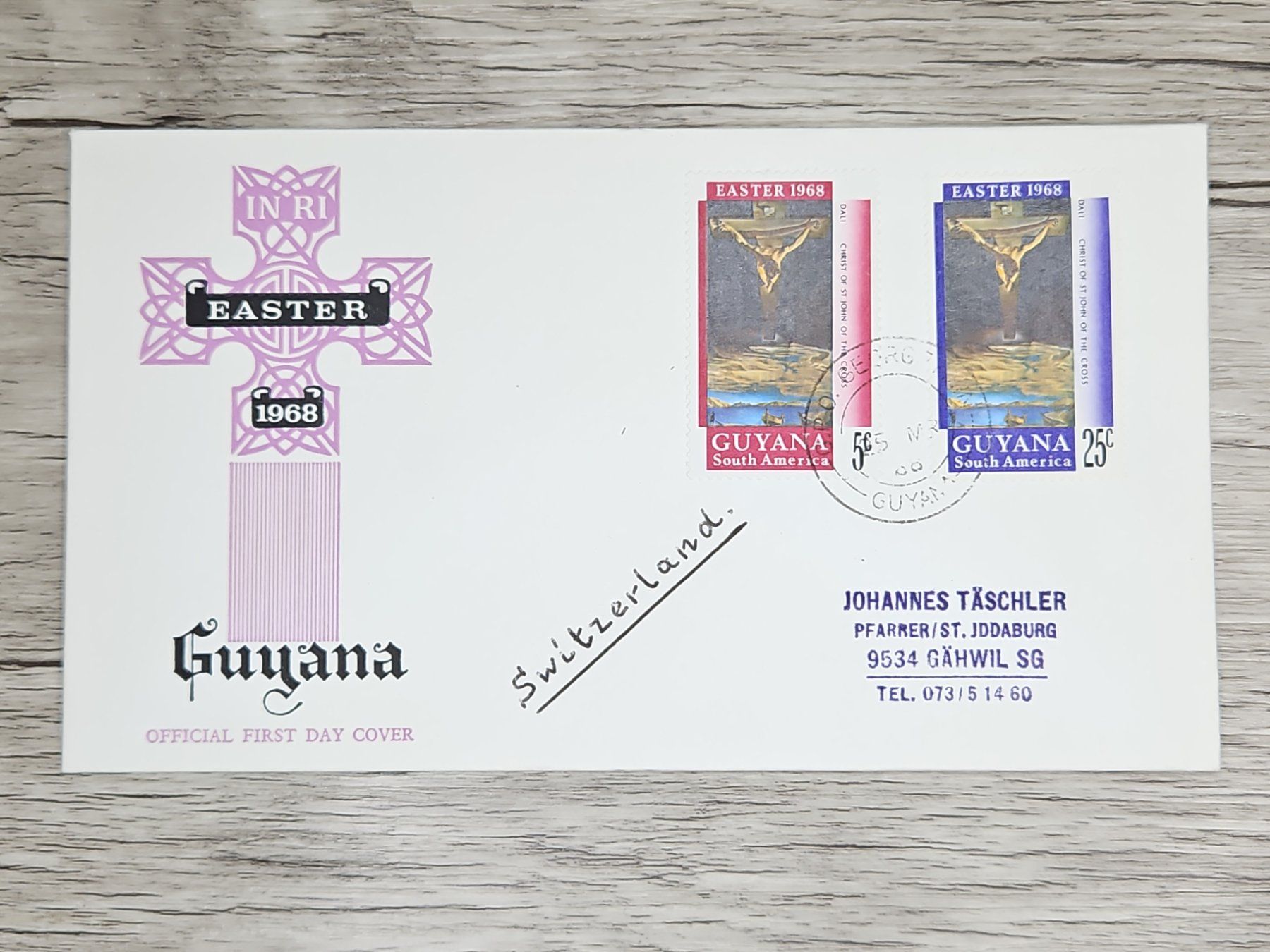 Tutti i francobolli: CL05 Enveloppe + Timbre Guyana 1968 – Usato da Cousset venduto da Patrick_Collections