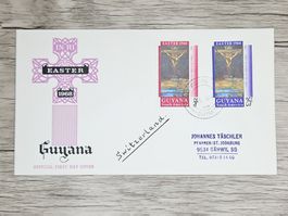 CL05 Enveloppe + Timbre Guyana 1968