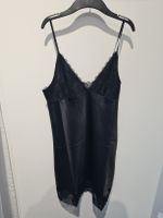 Schwarzes Spitzen-Satin-Kleid Gr. L — LingaDore —