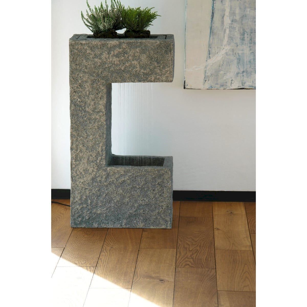 Etangs & Fontaines déco.: DOBAR Polyresin-Brunnen eckig mittelgrau – Neuf avec emballage d'origine à Bottighofen par zaap 3