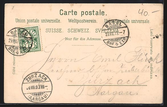 Cartoline postali: Litho Basel, Casino, Badischer Bahnhof,  – Usato da Berlin venduto da bartko-reher 1