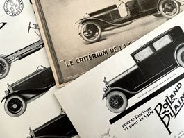 Rolland Pilain Cars - 3 Alte Werbungen / Publicités 1919