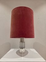 Vintage Kaiser Leuchte silber / Glas / offwhite 60er