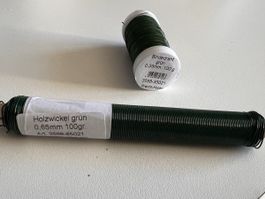 GRÜNER BINDEDRAHT UND HOLZWICKEL-DRAHT SET