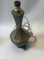 Orientalische Tischlampe aus Messing / Kupfer mit gravierten