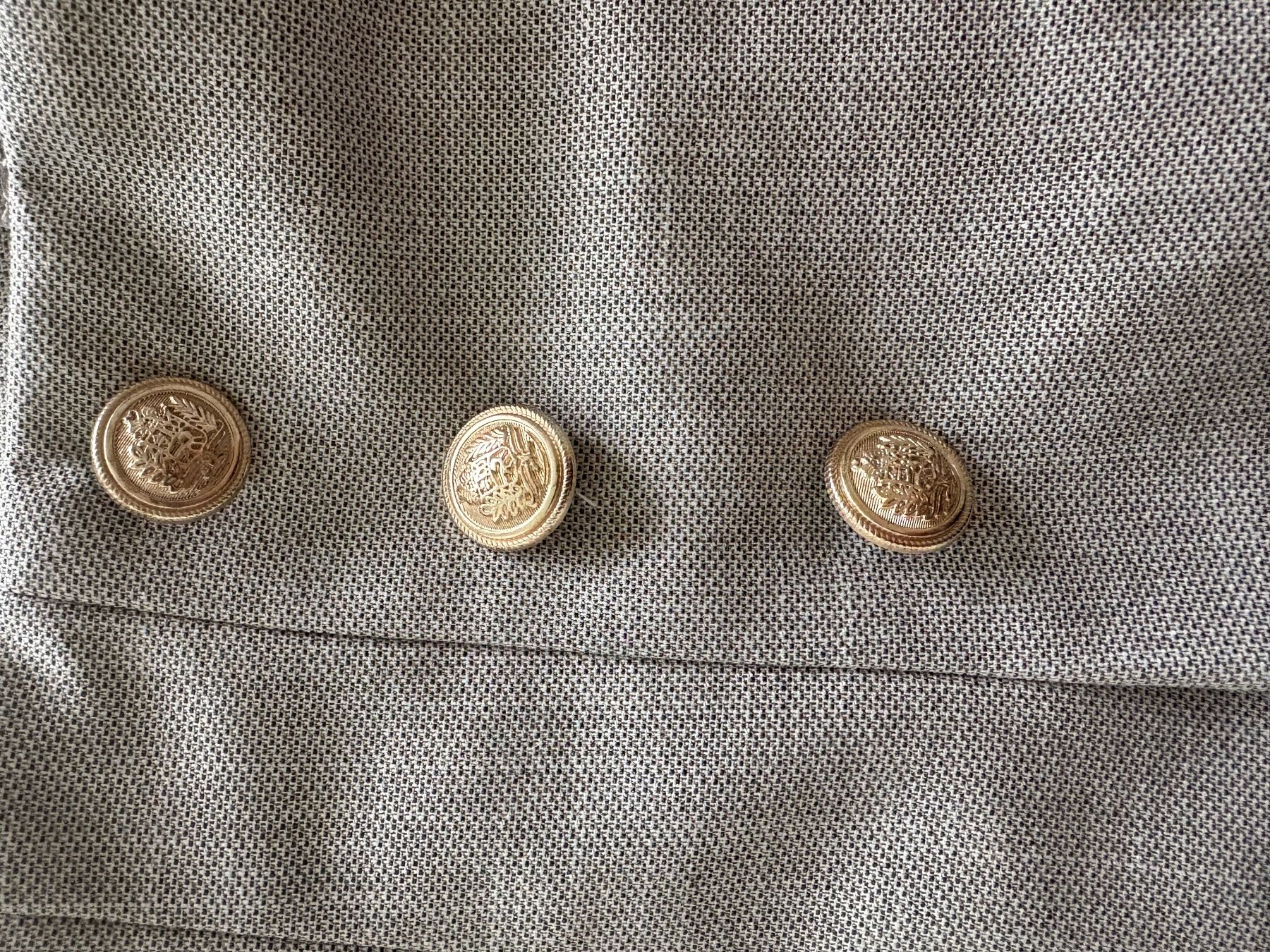 H&M Röcke: H&M Rock, grau-beige, Goldknöpfe - Gr. 38 – Gebraucht aus Rümlang von Jenni.21 1