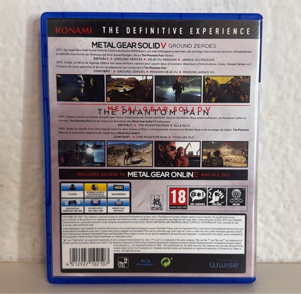 Sony Spiele: Metal Gear Solid V Definitive Experience - PS4/PS5 Game – Gebraucht aus Ehrendingen von bubulence 1