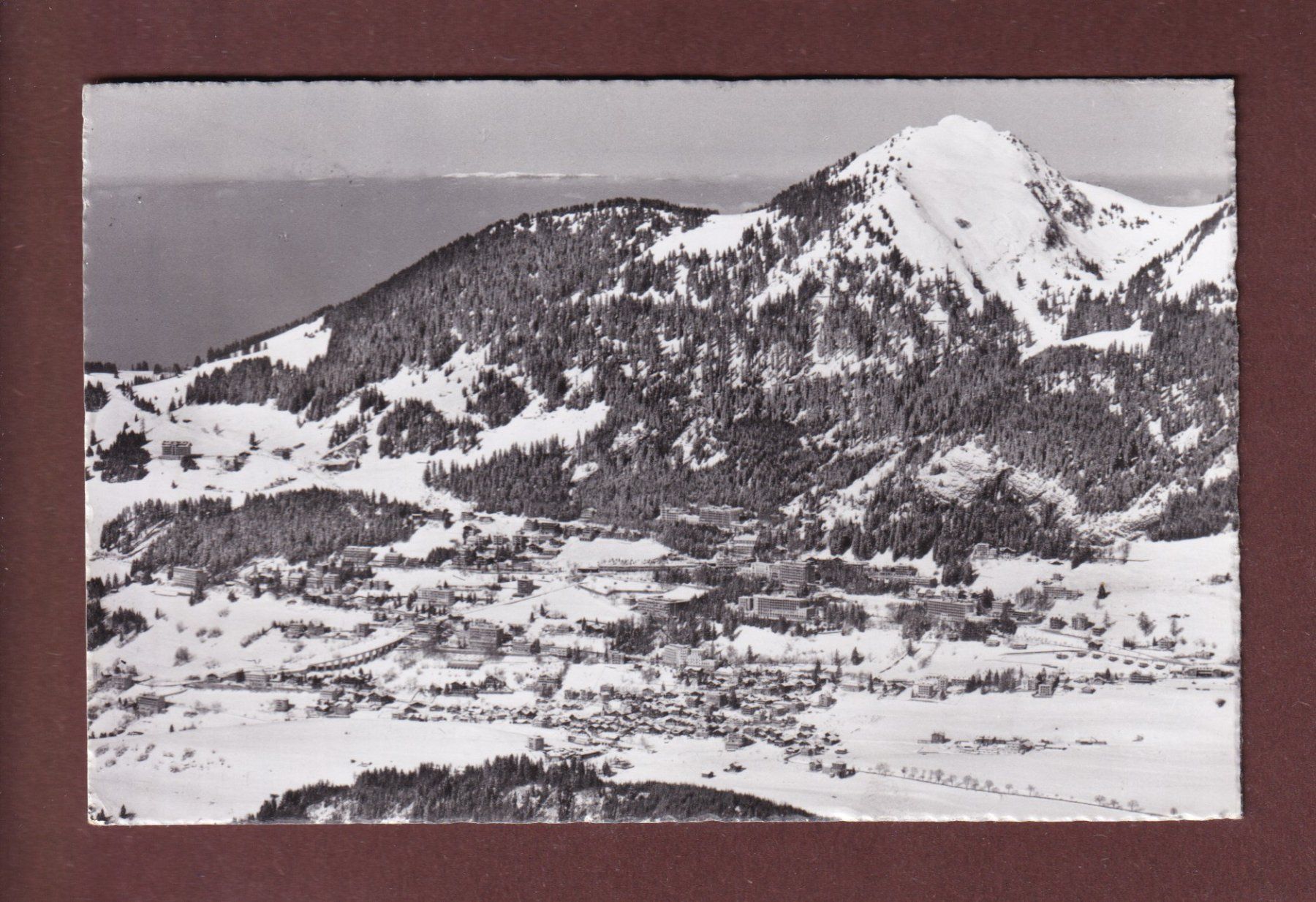 Cartoline postali: LEYSIN à vol d'oiseau - 1963 – Usato da Pully venduto da nicecards-shop