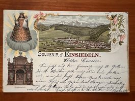 Postkarte Einsiedeln  Litho 1909  (P570)