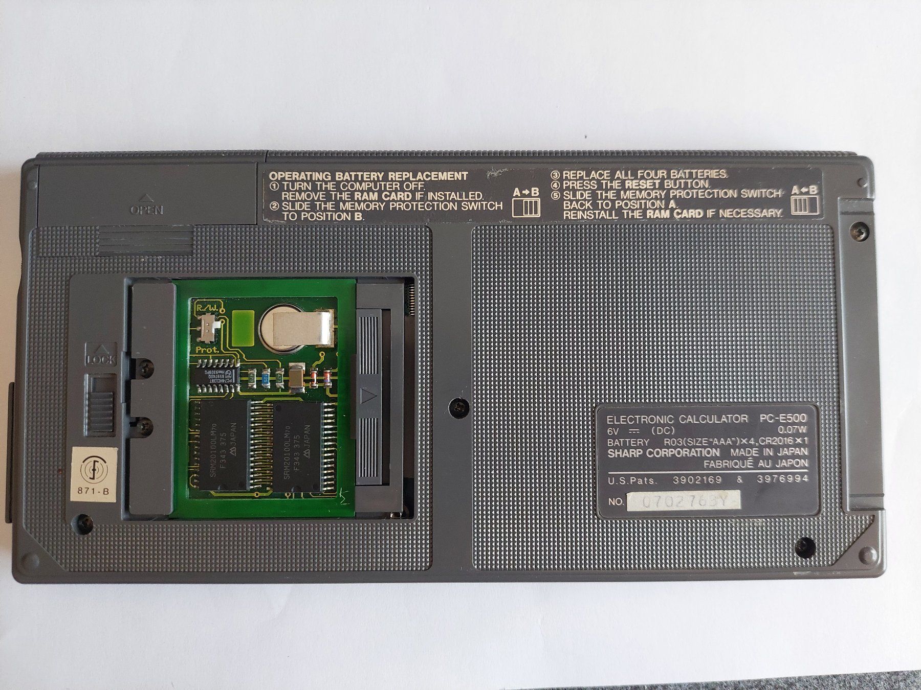 Sharp Calcolatrici tascabili: Sharp PC-E500 avec carte mémoire 256kb – Usato da St-Prex venduto da EricM 1