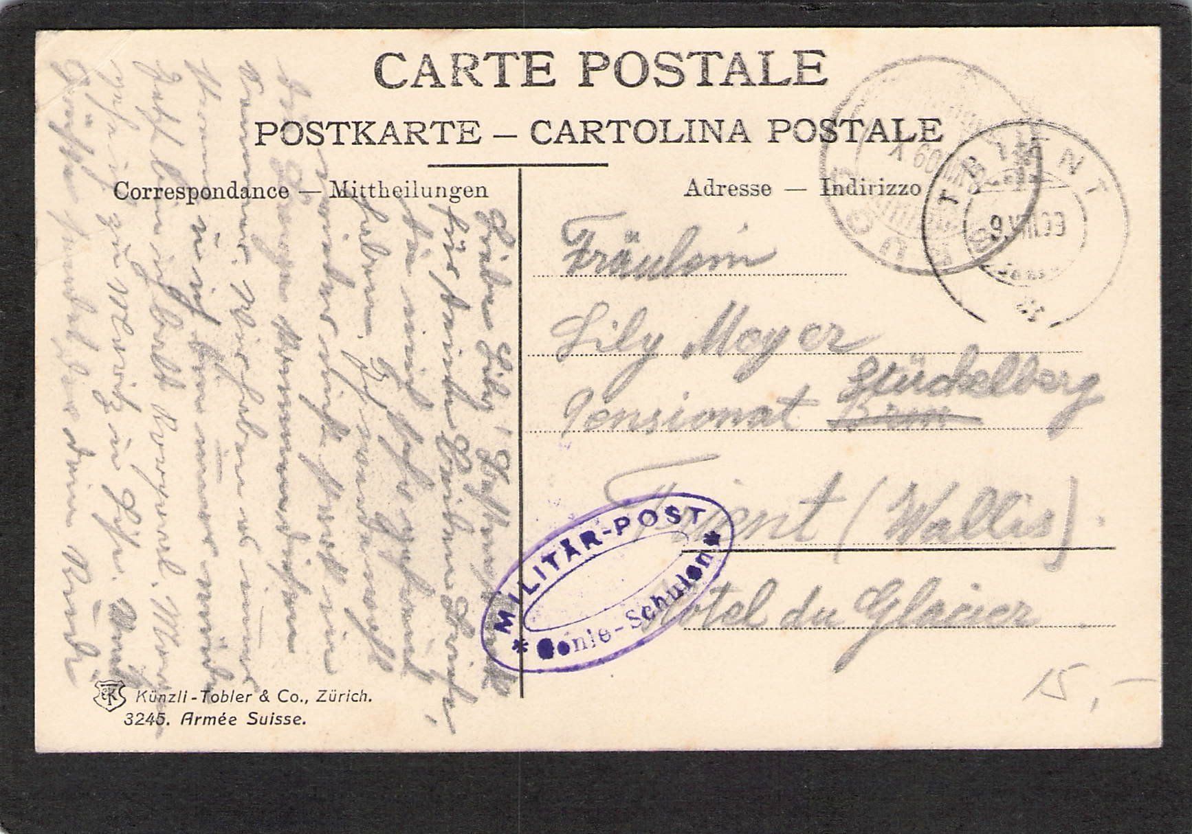 Cartoline postali: -Sappeurs 1909 – Usato da Reichenburg venduto da Pipo-67 1