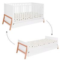 Baby- / Kinderbett 70x140 weiss mit Matratze