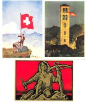 3 AK BUNDESFEIERKARTEN 1939 - 1940 Post. 1.VIII. PP MARKEN