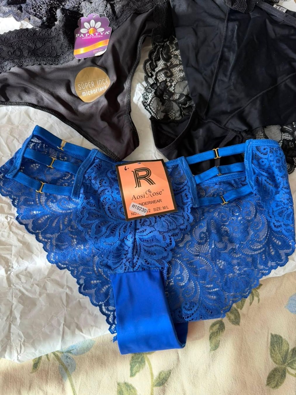 Altra biancheria intima: Damen Unterwäsche 7er Set Spitze Grösse L – Nuovo e nell'imballaggio originale da Basel venduto da M.M_