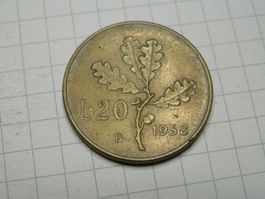 Italien 20 Lire, 1958