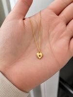 Herz echt roter Rubin 333k Anhänger mit kette s925