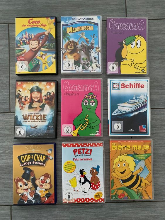 Kinderfilme DVD 9 Stück (Gebraucht) in Thun für CHF 9 – mit Lieferung