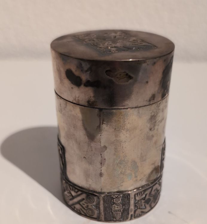 Silberdose Mit Deckel Antik