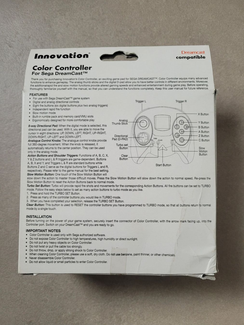 Controller: Dreamcast Controller mit OVP, neu!!! – Nuovo e nell'imballaggio originale da Uezwil venduto da -Retrogames- 2