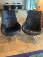 2 Ledersessel blau