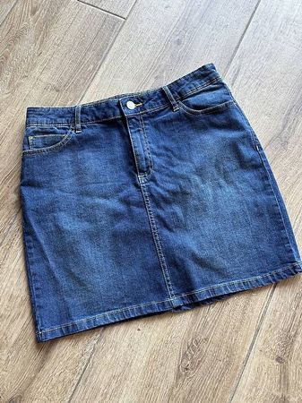 Mini jupe en jeans stretch T.38