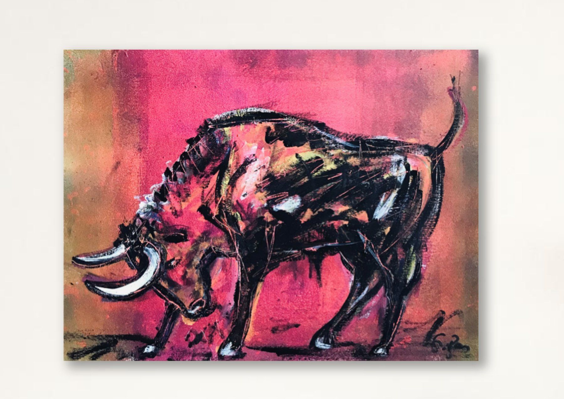 Foto & Immagini: Toro Stier Moderne Kunst Bild Expressionismus Stefan Bammert – Nuovo (secondo la descrizione) da St. Niklausen LU venduto da Stefan_Bammert_Art 1