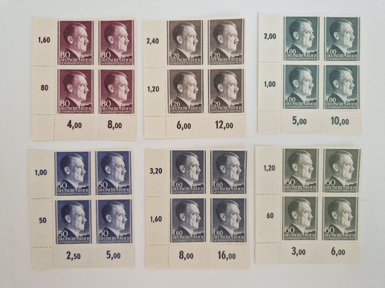 Alle Briefmarken: Deutsches Reich Adolf Hitler Blöcke postfrisch – Neu (gemäss Beschreibung) aus St. Gallen von Enrico_SG
