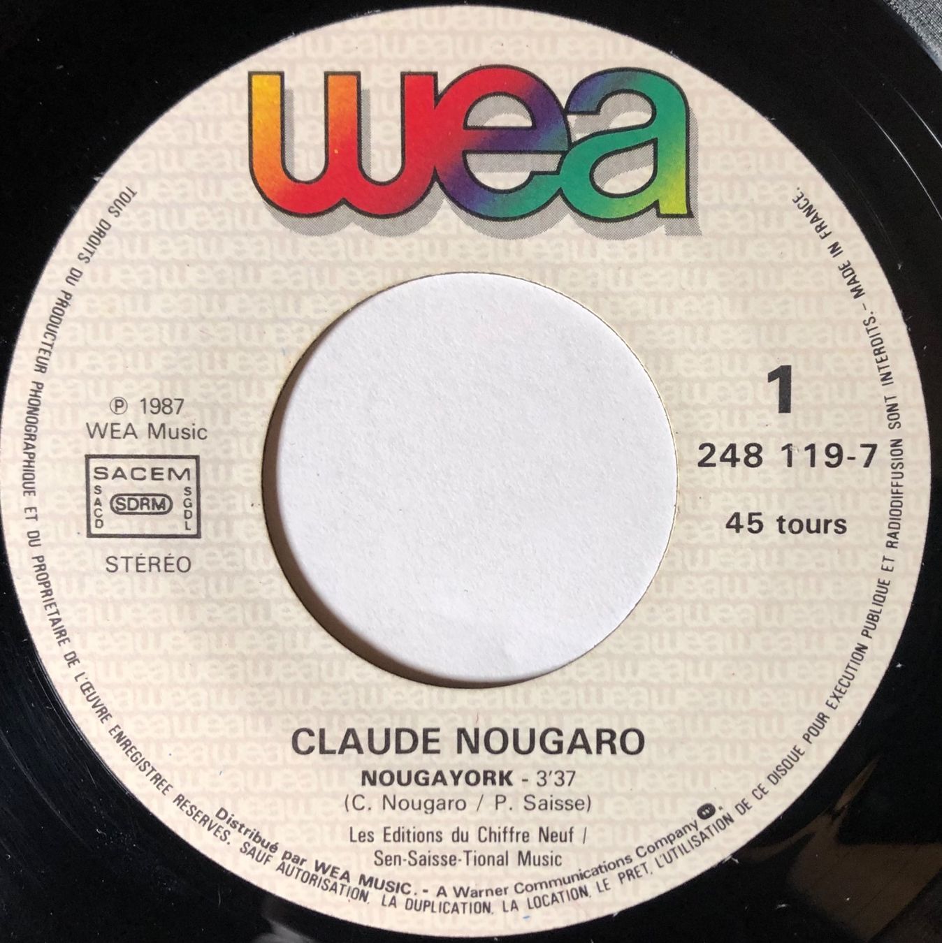 Dischi in vinile: CLAUDE NOUGARO - NOUGAYORK – Usato da Poliez-Pittet venduto da Newtown-Records 2