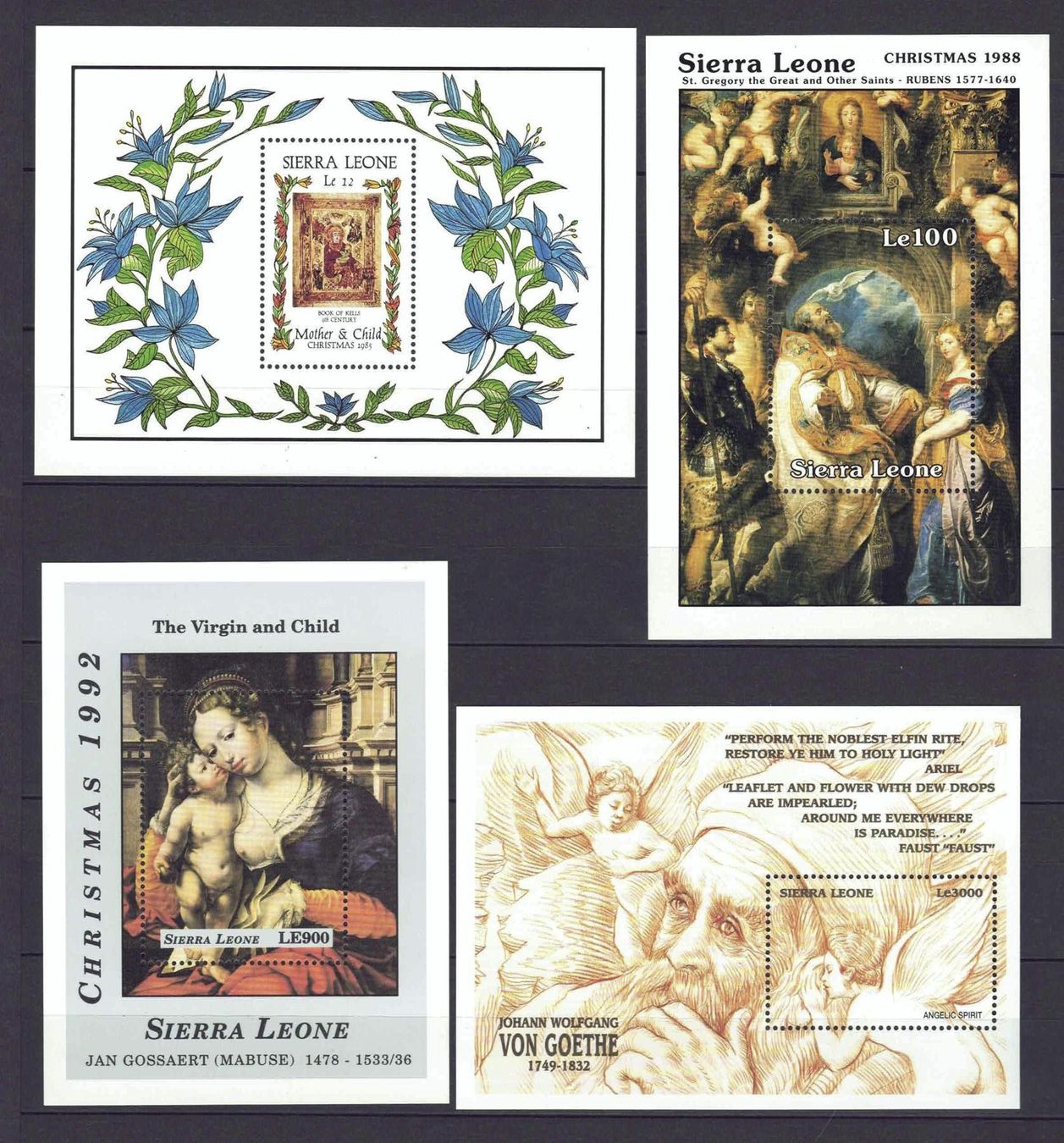Alle Briefmarken: Sierra Leone Sammlung Weihnachtsmotive postfr** – Gebraucht aus Basel von Pfefferschootte 1