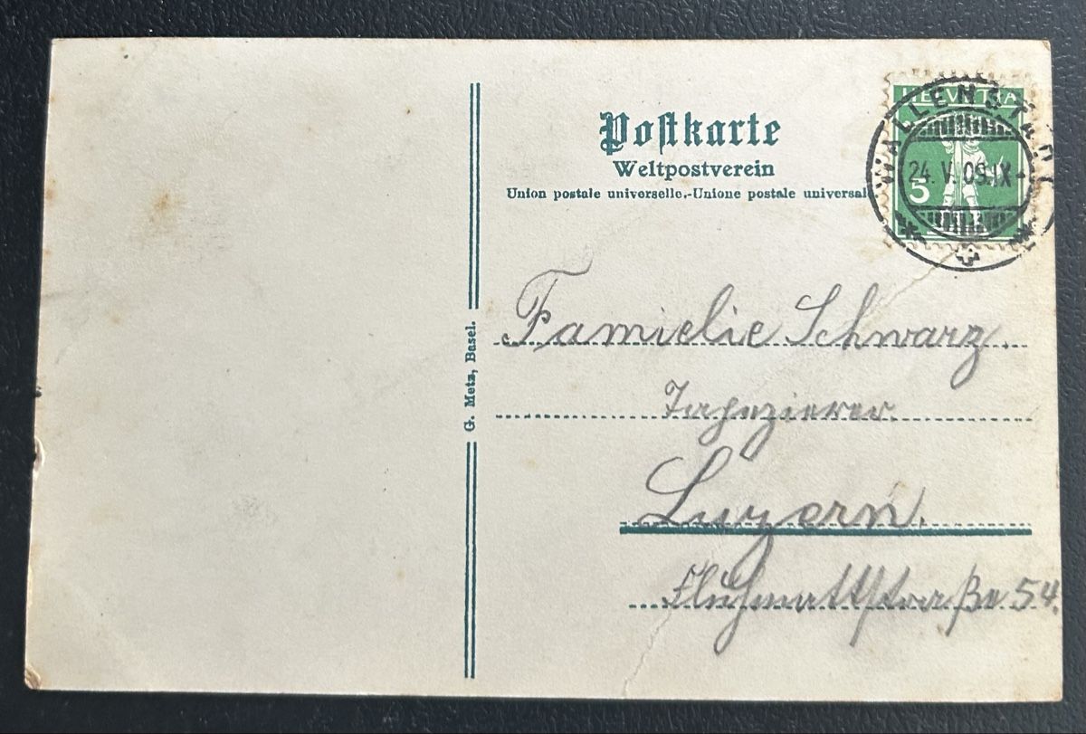 Ansichtskarten: AK Wallenstadt 1909 – Gebraucht aus Horw von Tellbub 1