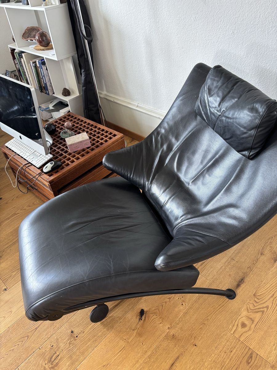 Fauteuils: 2 Design Sessel Leder Schwarz – D'occasion à Gümligen par Jangala 4