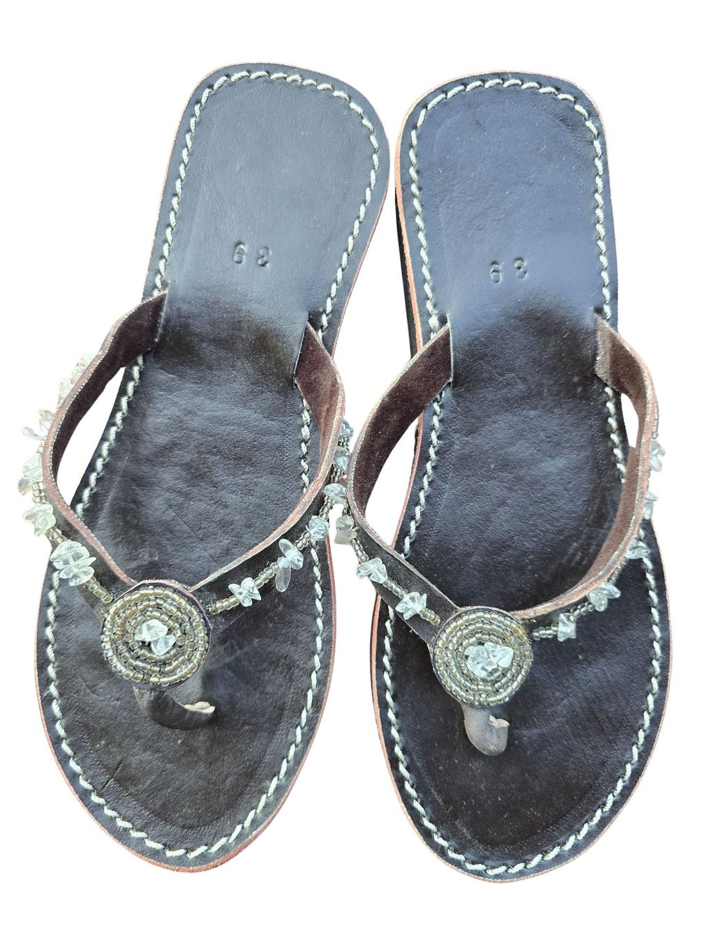 Damenschuhe: Handgemachte Leder-Sandalen - Crystal 39 🔥 50% SALE – Neu und originalverpackt aus Brione s. Minusio von Littleninja