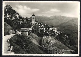 Cademario, Strassenpartie am Ortseingang