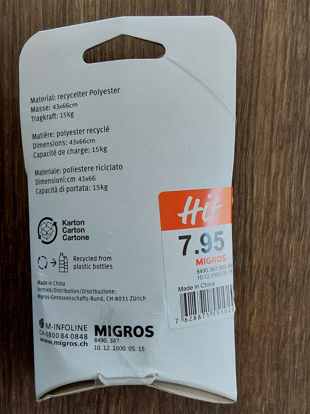 Taschen: faltbare Einkaufstasche Migros neu grau – Neu und originalverpackt aus Köniz von scopello12 1