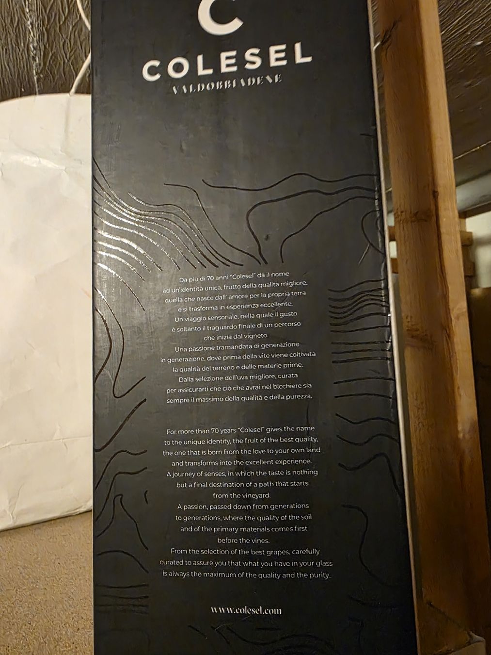 Vins: Colesel Valdobbiadene Prosecco Superiore DOCG 1.5L – Neuf avec emballage d'origine à Elgg par Shugs 1