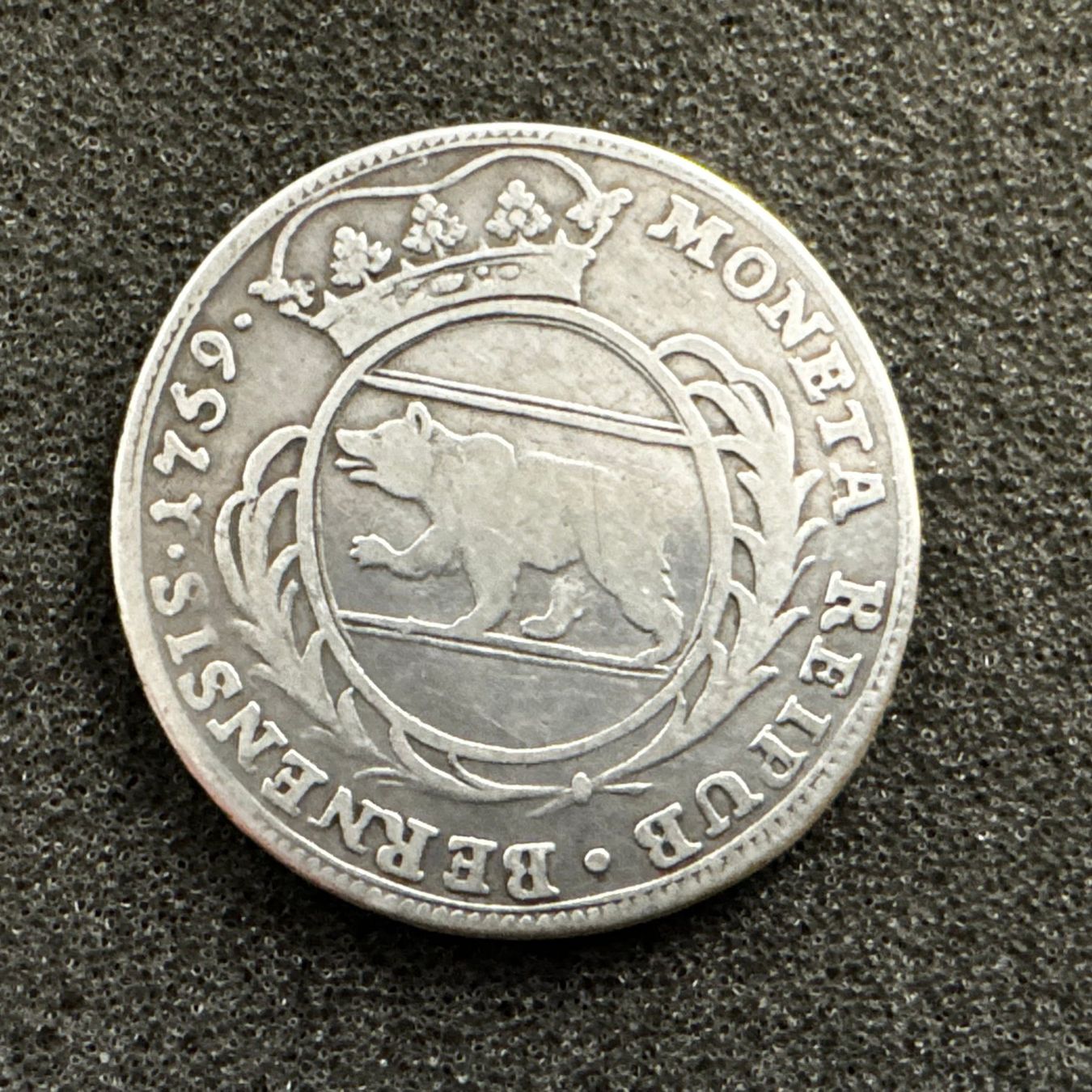 Alle Münzen: 1/4 Taler Silber Kanton Bern 1759 - 1 – Gebraucht aus Reitnau von tb-muenzen 1