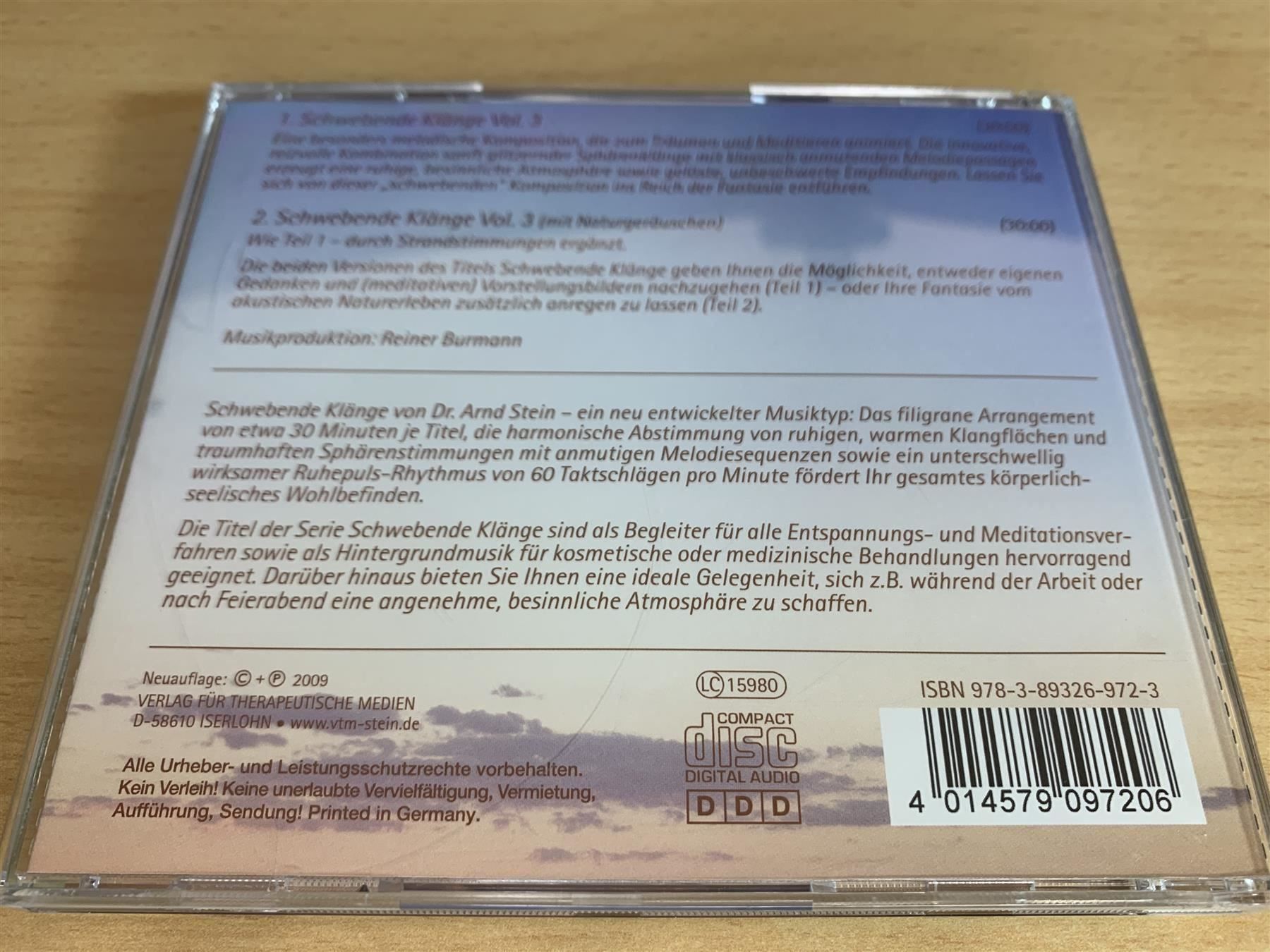 CD: Arnd Stein - Schwebende Klänge Vol. 3 – Usato da Rikon im Tösstal venduto da Alpenmutz 1