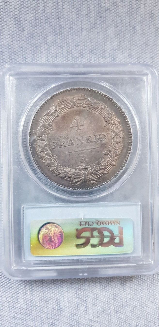 Tutti le monete: 4 Francs 1801B République Hélvetique – Usato da Meyrin venduto da menelaos77 1