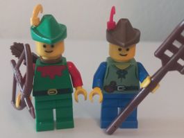 Lot de 2 figurines Lego Castle Forestman vintage!