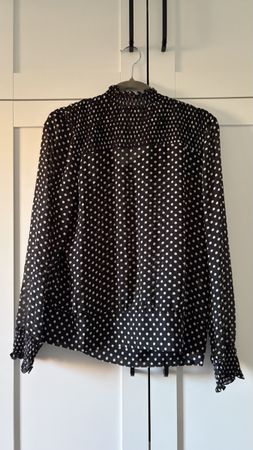 Bluse Pünktmuster Schwarz/Weiss Grösse S guter Zustand