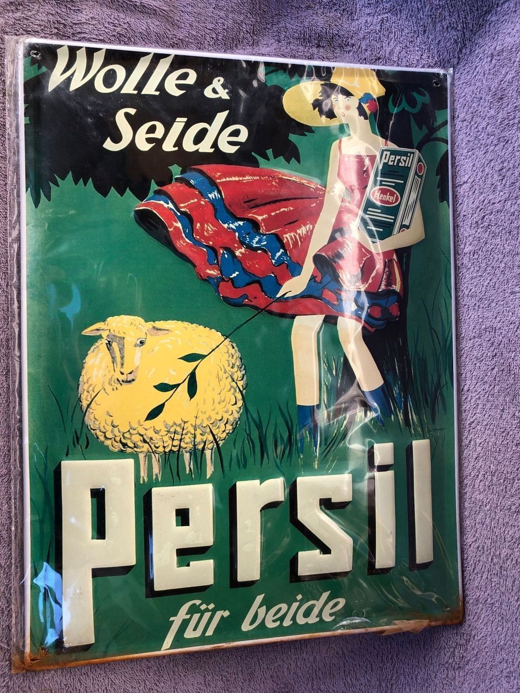 Insegne: Persil werbung wolle seide waschen – Nuovo (secondo la descrizione) da Reinach AG venduto da rares75