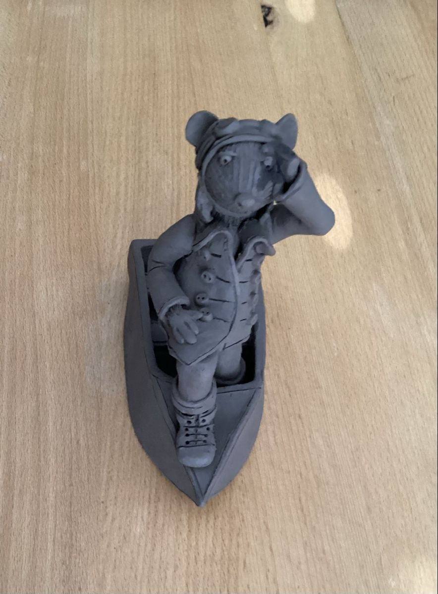 Skulpturen & Statuen: Céramique souris sur un bateau – Gebraucht aus Orbe von saltoluokta