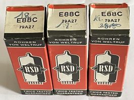 3 Stück E88C von rsd , Nos Röhren 