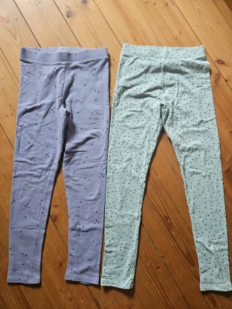 2 etwas dickere Leggings Bio Baumwolle 128, Manor