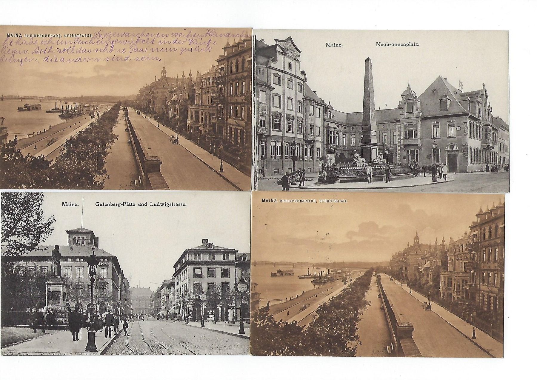 Cartoline postali: Deutsches Reich, 36 Ansichtskarten von Mainz 1910-1912 – Usato da Hinteregg venduto da McCharly01 1