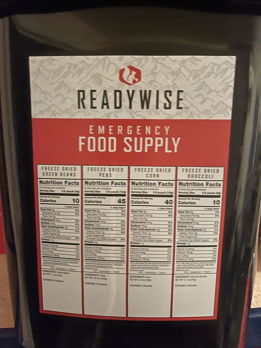 Cibi & Specialità: ReadyWise Notvorrat Gemüse Eimer 120 Portionen neu – Nuovo e nell'imballaggio originale da Rodersdorf venduto da fris01 1