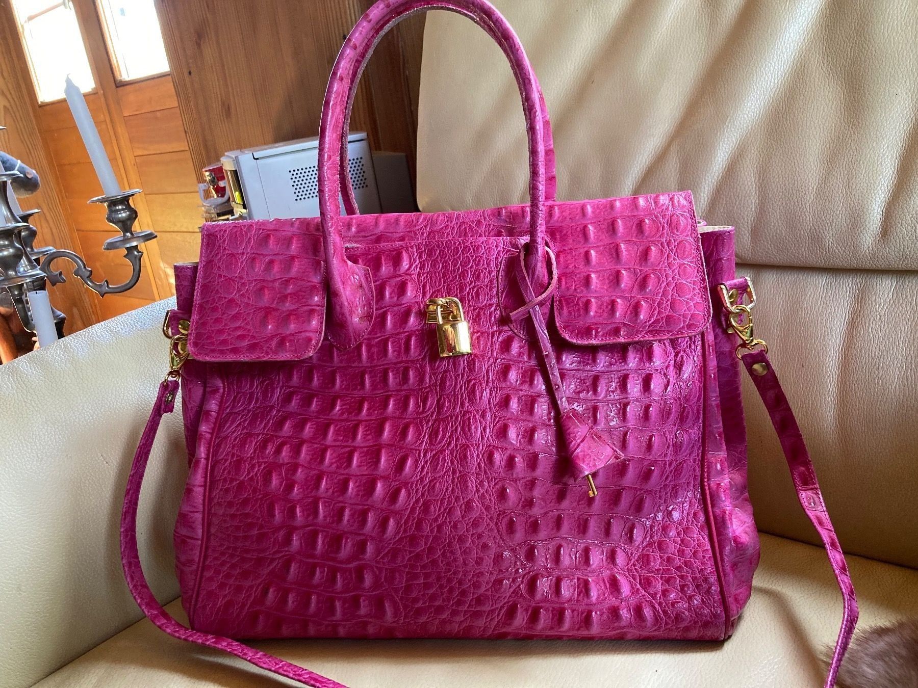 Borse da donna: Tasche mit KROKO PRÄGUNG – Nuovo (secondo la descrizione) da Langnau am Albis venduto da Judithsebi