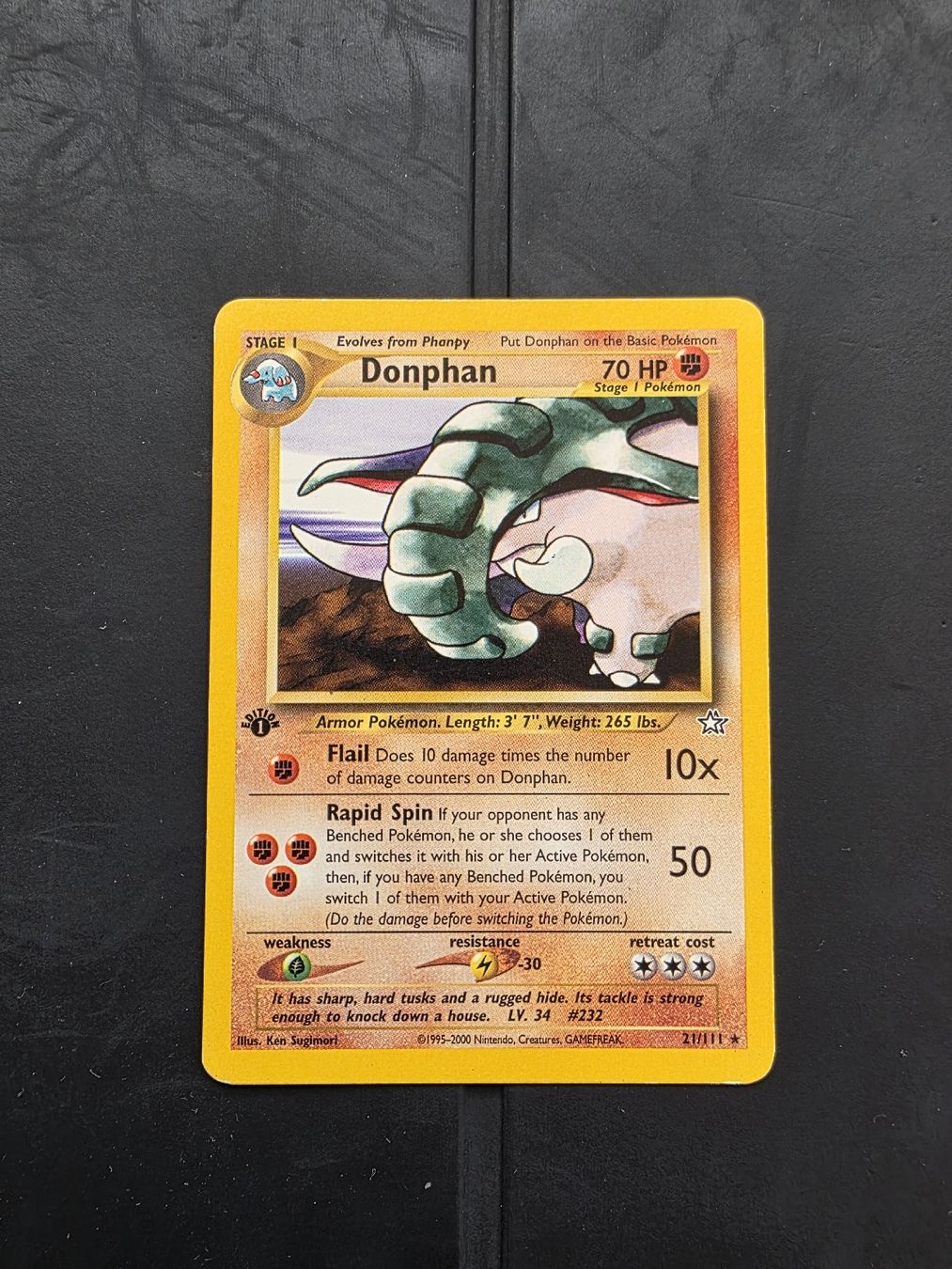 Pokémon Sammelbilder & Trading cards: Pokemon Karte  Donphan 1. Edition Neo Genesis – Gebraucht aus oberbuchsiten von thug4
